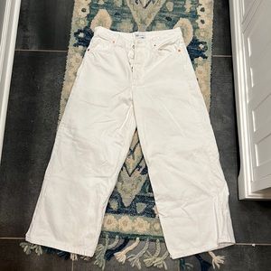 Zara Wide Leg white Jeans